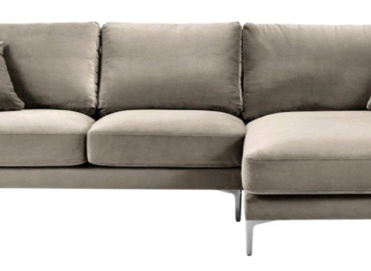 Beige Ecksofa Stoff Wohnzimmer Design Couchen Polster Sofa Sofas Eckgarnitur Neu